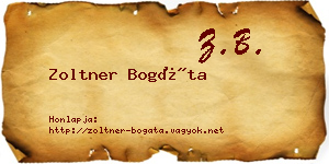 Zoltner Bogáta névjegykártya